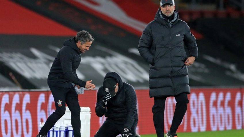 Técnico del Southampton rompe en llanto tras vencer al Liverpool de Klopp (VIDEO)