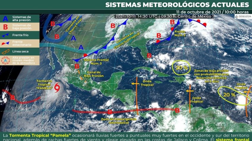 Frente frío 3 llega y estos seran los estados AFECTADOS