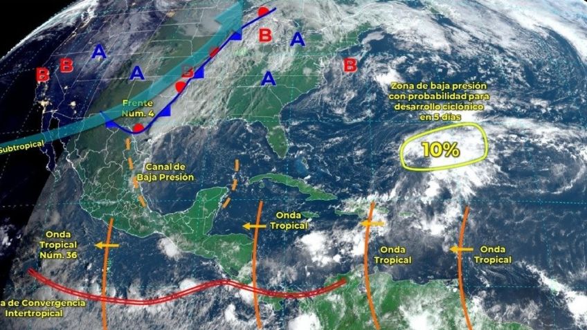 Frente frío 4: Estos serán los estados AFECTADOS por las LLUVIAS a su paso