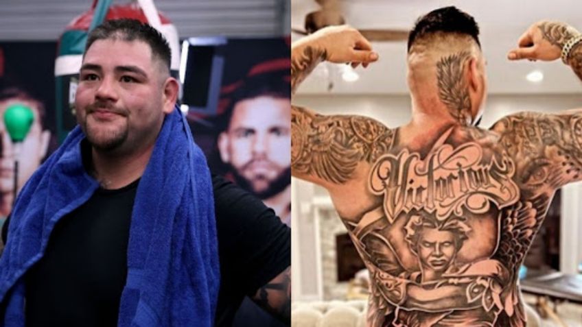 Andy Ruiz presume impresionante tatuaje que le cubre parte oculta del cuerpo