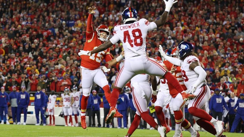 NFL: Mahomes y los Chiefs se imponen con mucha dificultad a los Giants