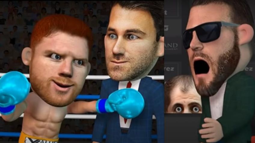Canelo Álvarez: Lo ridiculizan en caricatura junto a Caleb Plant (VIDEO)