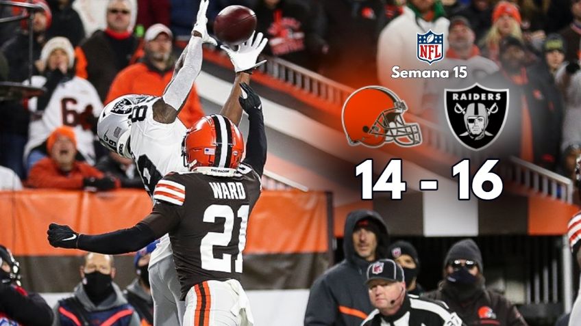 Raiders 16-14 Browns | Resumen, touchdowns y Highlights | Semana 15 NFL