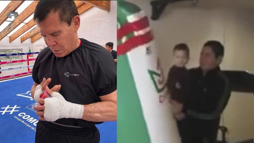 ¿Sigue sus pasos? Nieto de Julio César Chávez ya se emociona con el boxeo (VIDEO)