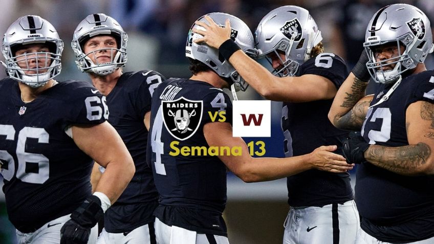 Qué canal transmite Raiders vs Washington por TV EN VIVO: Semana 13 de la NFL