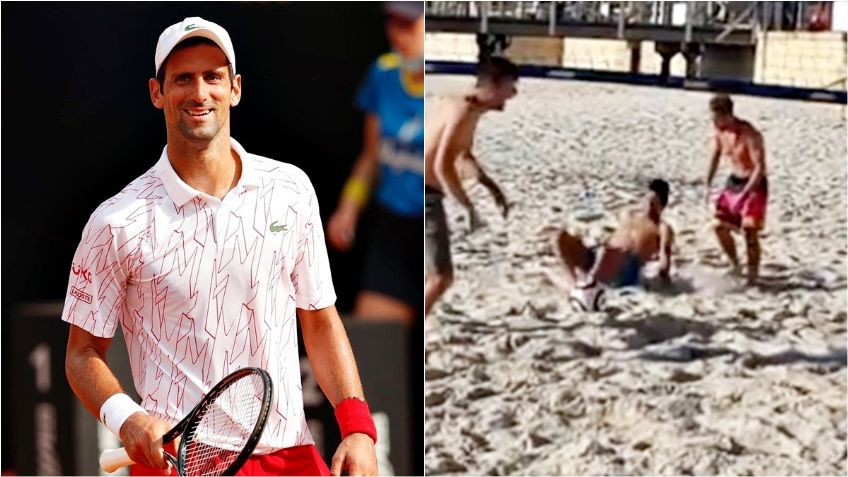 ¡Blooper! Djokovic intenta imitar a Ronaldinho y se estampa en la red (VIDEO)