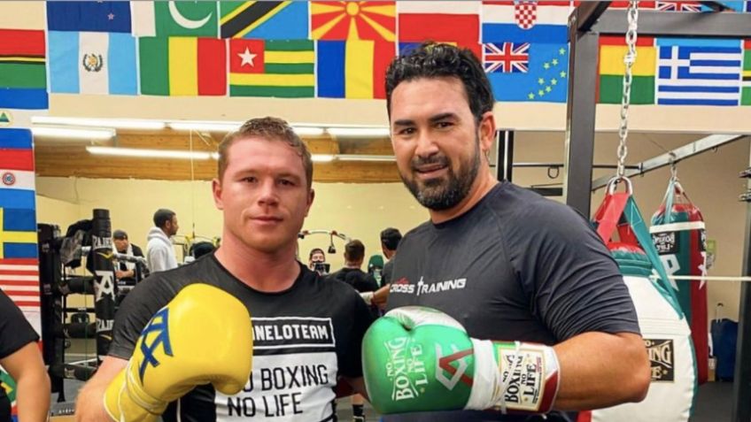 Canelo Álvarez boxea con el beisbolista Adrián González en su gimnasio (VIDEO)