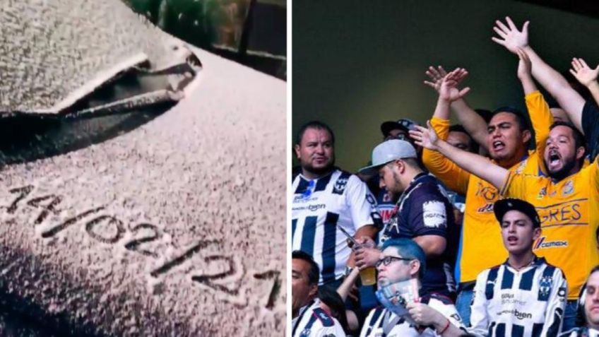 Aficionados de Monterrey y Tigres reciben caída de nieve en Nuevo León (VIDEO)