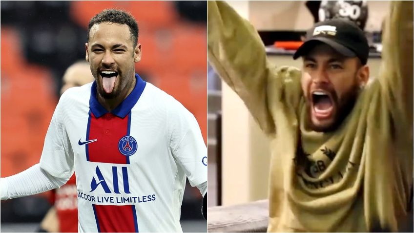 Así enloqueció Neymar con la goleada del PSG sobre el Barcelona (VIDEO)