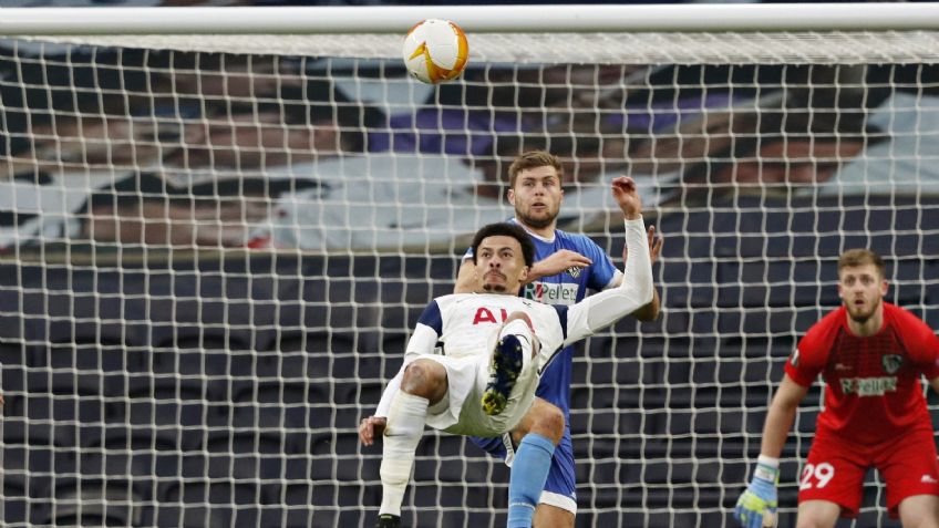 Dele Alli marca impresionante golazo de CHILENA en la Europa League (VIDEO)