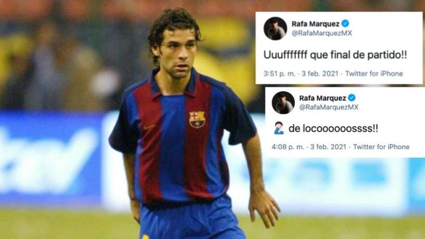 ¡Eufórico! Así vivió Rafael Márquez el pase del Barcelona en la Copa del Rey