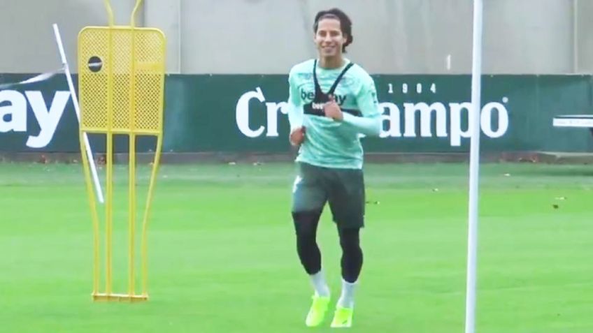 Diego Lainez vuelve a entrenar y a sonreír tras superar el coronavirus (VIDEO)