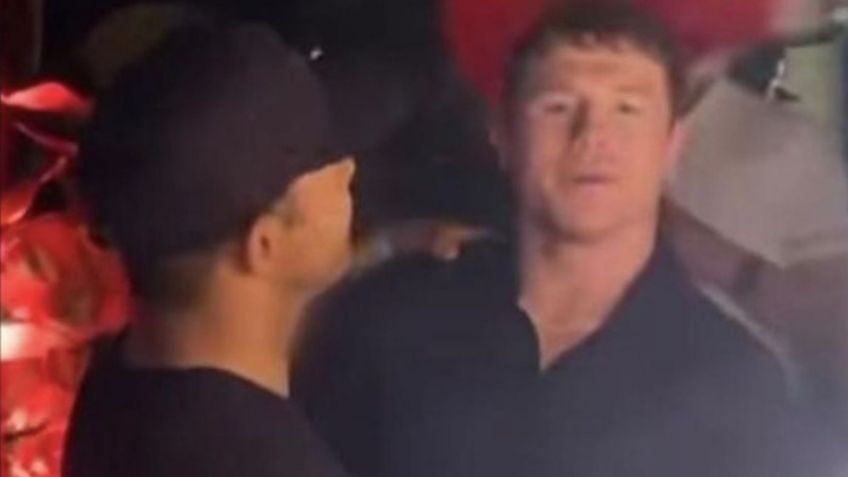 Canelo Álvarez es captado junto a Luis Miguel celebrando su triunfo (VIDEO)