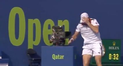 Tenista se golpea el rostro con la raqueta y abandona torneo en Doha (VIDEO)