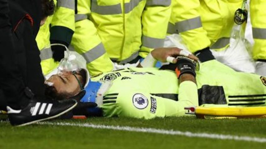 Drama en los Wolves; Rui Patricio sale en camilla tras duro choque (VIDEO)