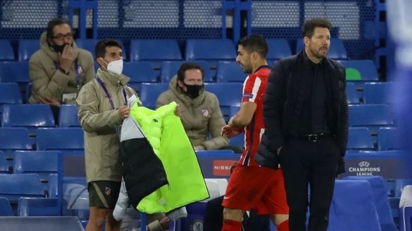 El enojo de Luis Suárez con Diego Simeone tras derrota del Atlético (VIDEO)