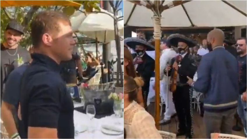 Así fue la fiesta de Canelo Álvarez en un yate y con mariachi (VIDEO)