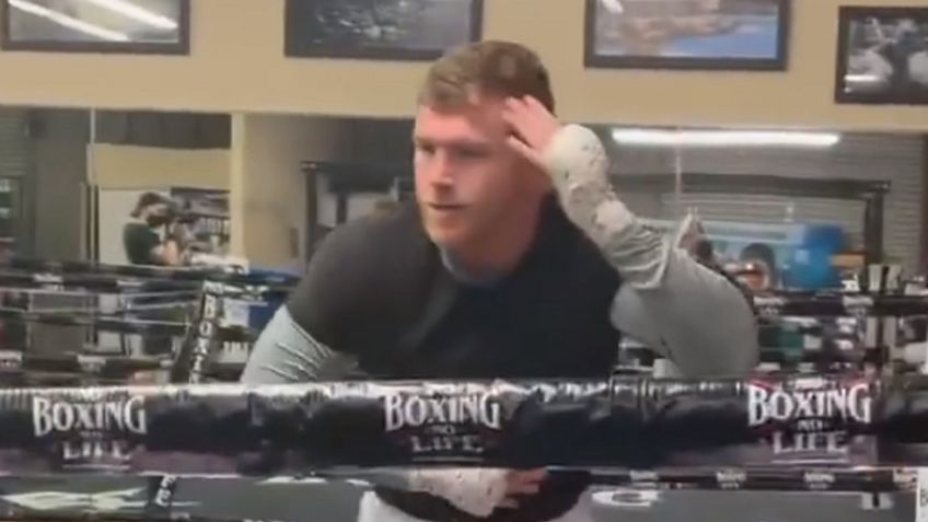 Canelo Álvarez baila salsa en ring tras recibir reto del hijo de Andy Ruiz (VIDEO)
