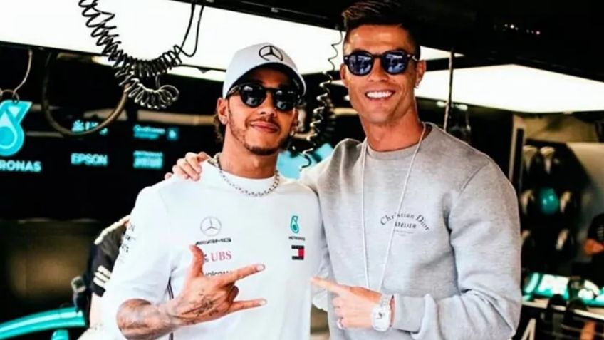 Así fue el picante comentario de Cristiano Ronaldo a foto de Lewis Hamilton