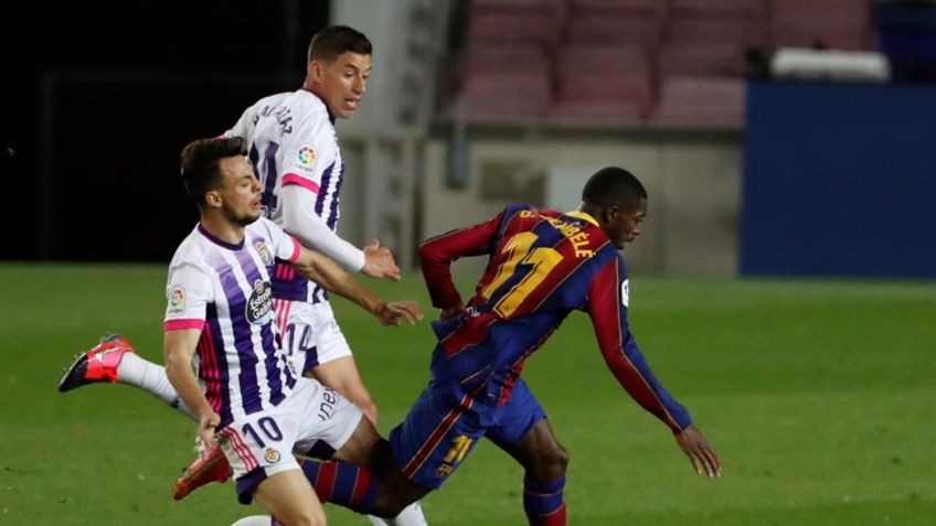 Dembélé, a lo Messi; Barcelona triunfa ante el Valladolid y acecha al Atlético