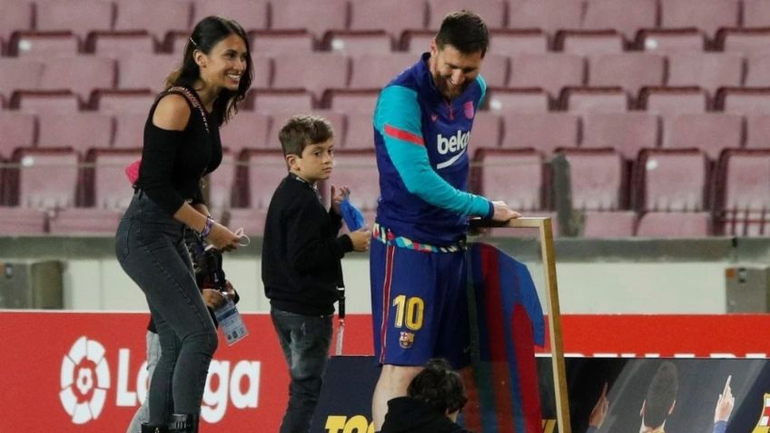 Messi, en modo papá: las travesuras de su hijo Ciro en juego del Barcelona (VIDEO)