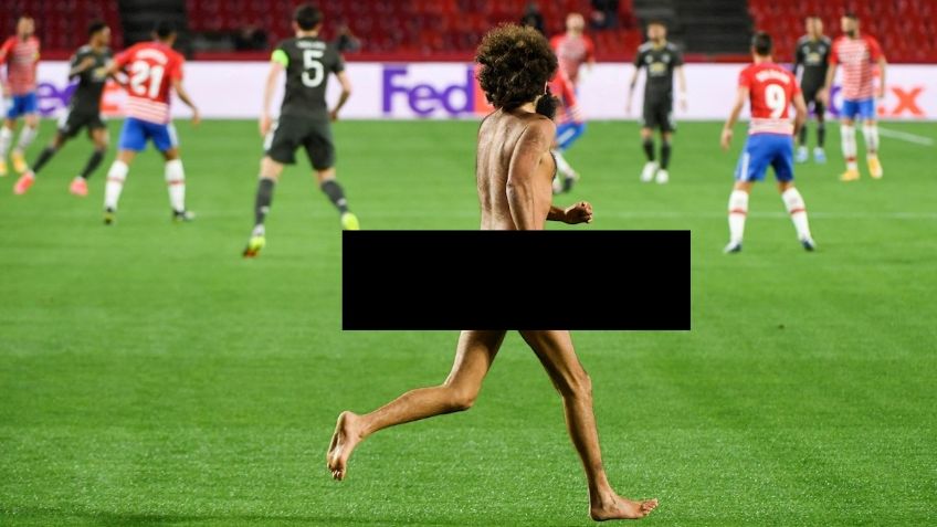 Hombre desnudo invade el Granada vs Manchester United de la Europa League