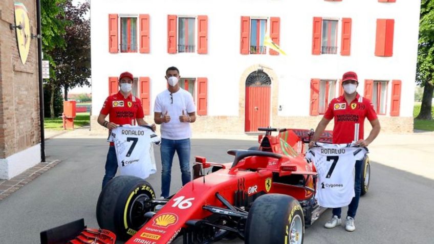Cristiano Ronaldo, en la Fórmula 1: visita cuartel general de Ferrari con la Juventus