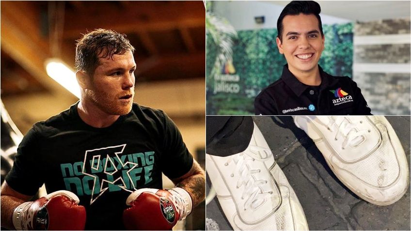 Canelo Álvarez ATROPELLA a reportero de VLA y este quiere subastar sus tenis