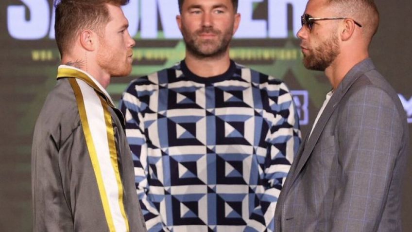 Canelo y Saunders tienen picante cruce de palabras: "Es un día más en la oficina"