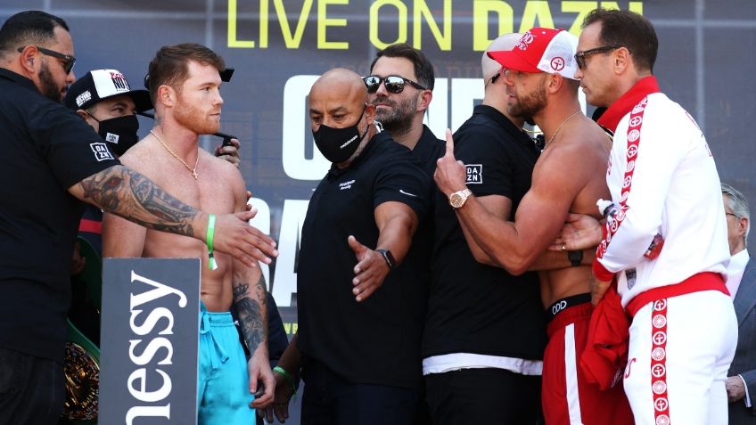 Canelo Álvarez se CALIENTA contra Billy Joe Saunders en el pesaje (VIDEO)