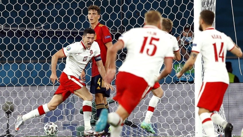 Lewandowski apaga la fiesta de España y da vida a Polonia en la Eurocopa