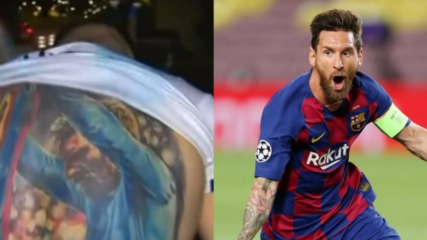 Lionel Messi se asombra con espectacular TATUAJE de fanático brasileño (FOTO)