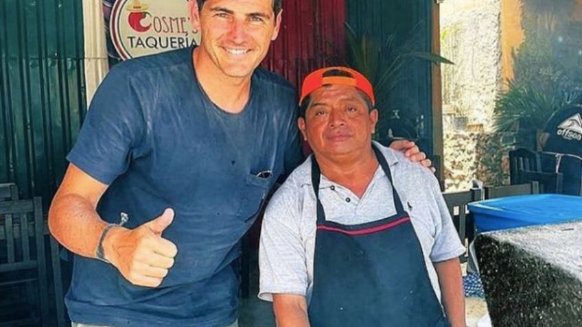 Iker Casillas deja 800 pesos de propina en taquería mexicana y se va descalzo