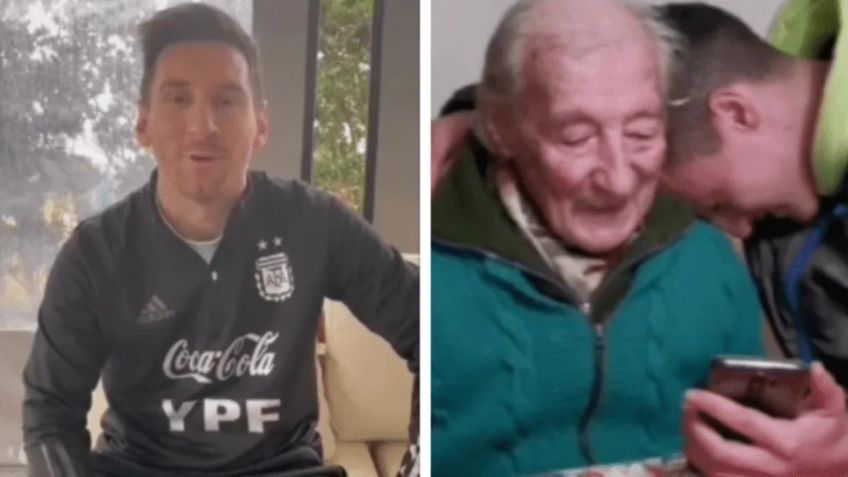 Messi sorprende a abuelo de 100 años que anota sus goles en un cuaderno