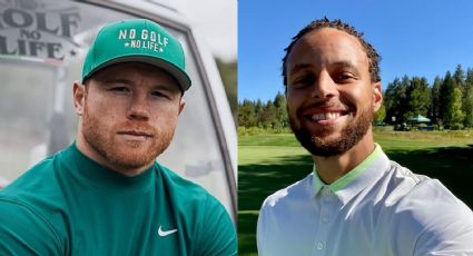 Canelo Álvarez dio clases de box a Stephen Curry en un campo de golf (VIDEO)