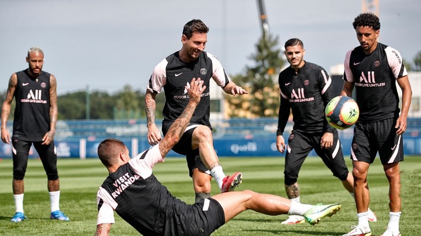Messi y su primera práctica en PSG con Sergio Ramos, Neymar y Mbappé (VIDEO)