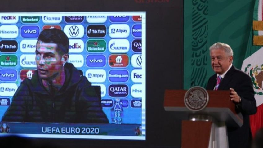 Cristiano Ronaldo volvió a aparecer en una conferencia de AMLO