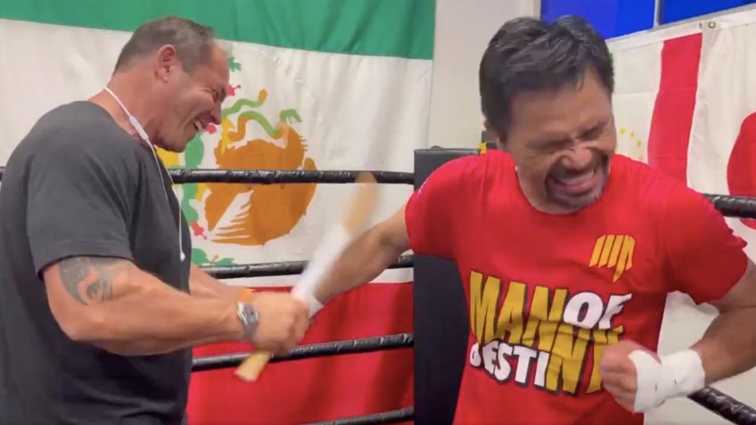 ¡Como Rocky! Golpean a Pacquiao con un palo para que resista el dolor (VIDEO)