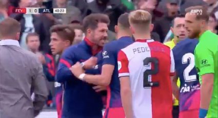 Cholo Simeone furioso: casi llega a los golpes con jugador del Atlético (VIDEO)