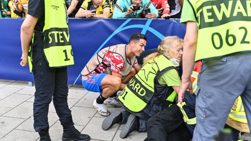 Cristiano Ronaldo: Filtran VIDEO del momento en que da balonazo a elemento de seguridad