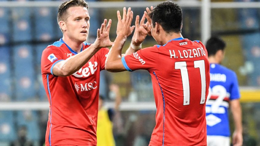 Chucky Lozano brinda espectaculares asistencias en el Sampdoria vs Napoli (VIDEO)