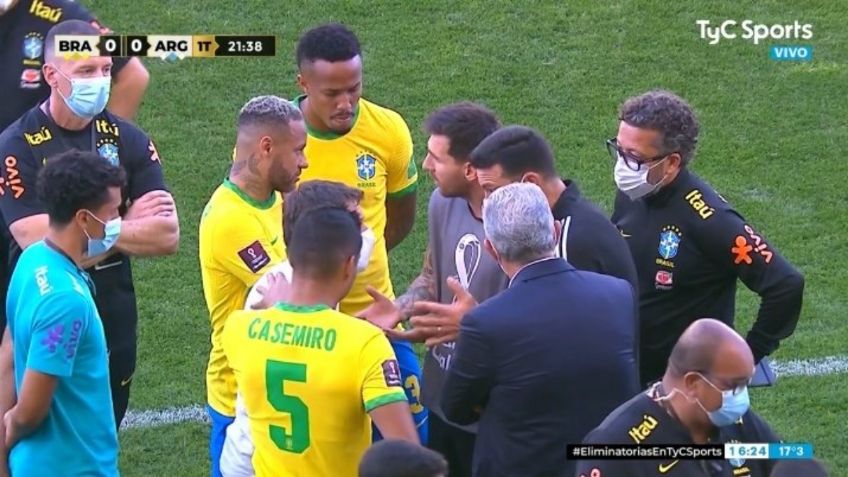 Brasil vs Argentina: La charla entre Messi, Neymar y Tite tras la suspensión (VIDEO)
