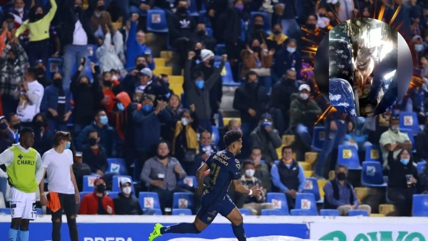 Perro policía encuentra droga en porra de Pumas previo a duelo en Querétaro (VIDEO)