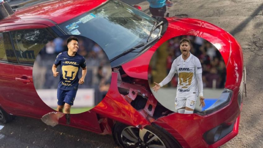Liga MX: Jugadores de Pumas sufren aparatoso ACCIDENTE en auto ¿Cómo se encuentran?