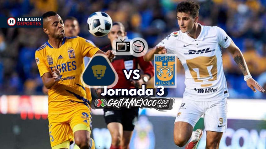 Qué canal transmite Pumas vs Tigres EN VIVO por TV: Jornada 3 Liga MX
