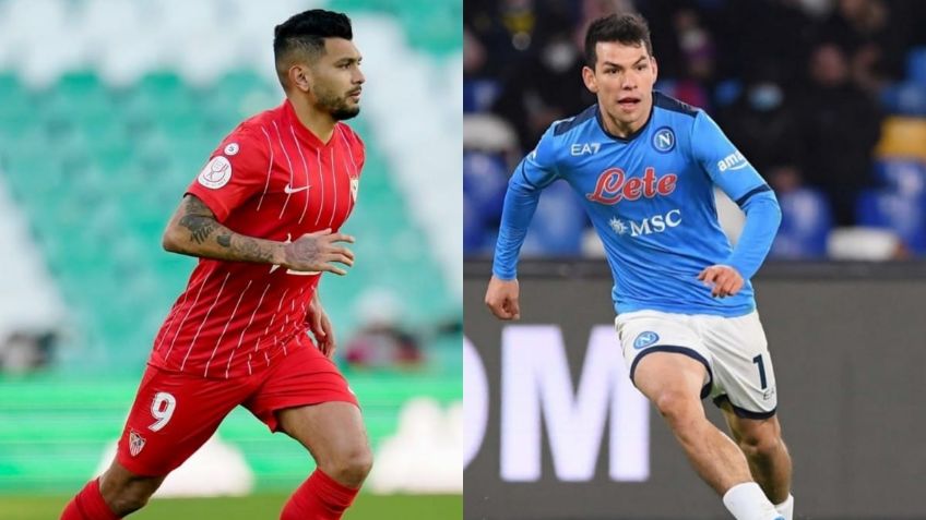 Tecatito Corona es elogiado en Sevilla y Chucky Lozano abucheado en Nápoles