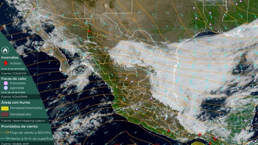 Frente Frío 26: ¿Qué estados serán afectados por lluvias?