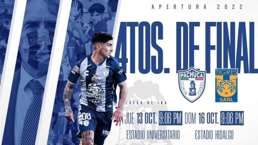 Qué canal transmite HOY Tigres vs Pachuca EN VIVO por TV: Cuartos de final ida