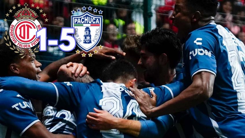 MEMES y Pachuca humillan al Toluca con goleada 5-1 en la Final de Ida