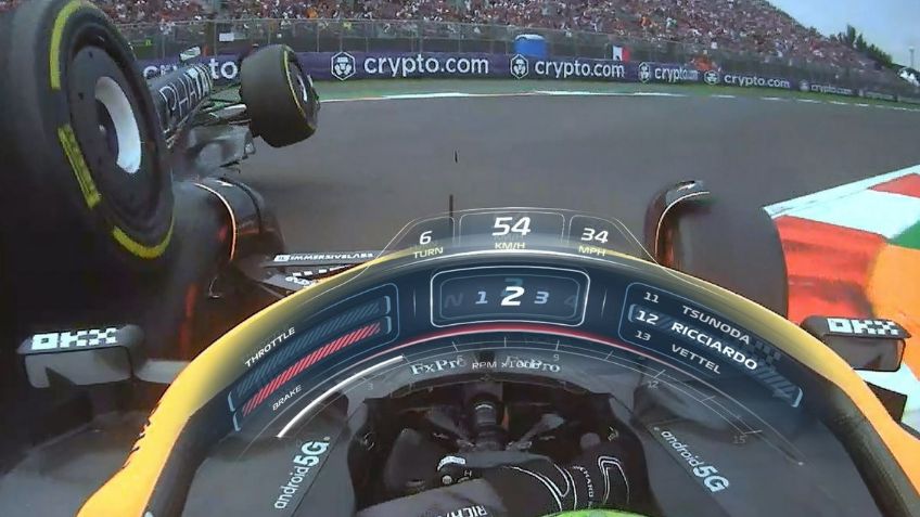GP de México: Ricciardo manda a volar a Tsunoda y le rompe el auto (VIDEO)